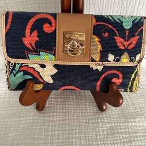 Spartina 449 Linen and Faux Leather Wallet